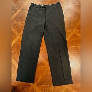 Canali 52L (34*30) 100% Wool Charcoal Pinstripe Trousers